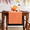 Table Runner 13 x 72 Inches Long, Cotton Linen Farmhouse style - (Fall-Orange, 13” x 72”)